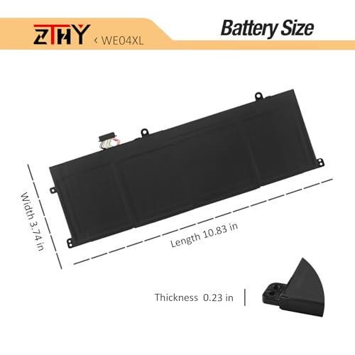 68Wh WE04XL Battery Replacement for HP X360 Spectre 14-EU 14t-eu000 Series | For Envy X360 16-AC 16-AD 2-in-1,Pavilion Plus 14-ew 14-ey 16-ab 16t-ab Series N39817-CF1 N39857-005 HSTNN-WB0F N66427-001 - size: 10.83*3.74*0.23 inch WE04XL