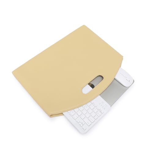 Official Document Computer Bag Stylishly Sleek with Multiple Compartments and Easy to Carry Design - color: Almond Yellow/Pu