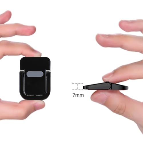 2Pcs Invisible Laptops Stand Portable Foldable Cooling Ergonomics Lightweight Bracket Mount Easy to Carry - color: Black