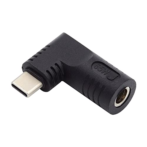 DC Jack 4.8x1.7mm Input to USB-C Type-C Angled 90 Degree Power Plug Charge Adapter for Laptop Phone - style: 4.8x1.7mm