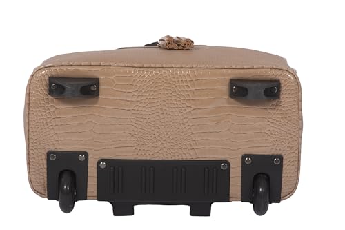 JKM and Company Alligator Compatible With Computer iPad, Laptop Tablet Rolling Tote Bag Briefcase Carryall Bag | Compatible With - style: Windsor