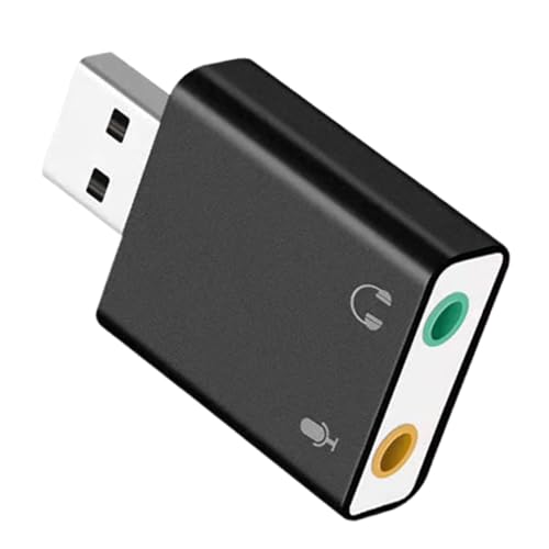 USB Sound Card Adapter USB 3.5mm Sound Card Adapter | Plug And Play USB Card Equipment, Sound Card Accessories for Laptops Desktops
