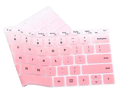 Silicone Keyboard Protective Skin Cover Compatible with 2019 Microsoft Surface Pro 7, 2016-2018 Surface Pro 4 / Pro 5 / Pro 6 (Pink Ombre) - color: Pink Ombre 3, size: Compatible with Surface Pro 4 5 6 7