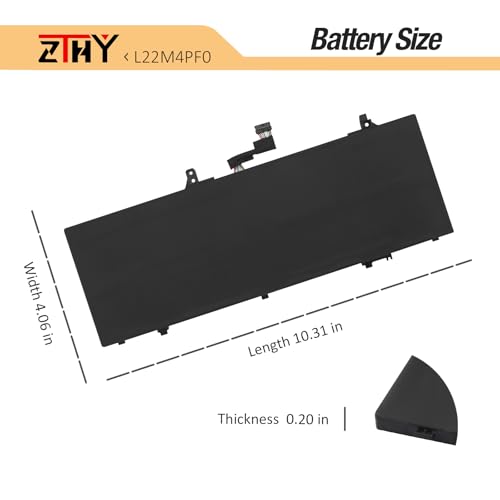 L22M4PF0 L22C4PF1 Laptop Battery Replacement for Lenovo Yoga Slim 6-14APU8 | 6-14IAP8 6-14IRH8 6-14IRP8 7-14IMH9 7-14IRP8 Series 5B11J63614 5B11N45328 L22C4PF0 L22D4PF0 L22D4PF1 L22M4PF1 15.44V 60Wh - size: 10.24*3.98*0.20 inchL22M4PF0