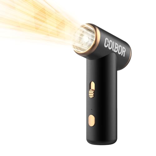 Compressed Air Duster COLBOR Electric Mini Blower for PC Cleaning Kit 100000RPM Cordless with LED Light & Nozzle Rechargeable Air Cleaner Keyboard Plumero de aire comprimido Turbo Jet Fan