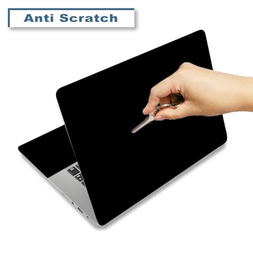 Black Laptop Skin Sticker 12.1 13 13.3 14 15 15.6 inch Netbook Sticker Decal Universal Notebook PC Reusable Art Personalized Soft Skin Protector - color: Classic Black