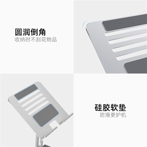 Carbon Steel Tablet Computer Stand Foldable Adjustable Support Stand Desk Storage Rack(D) - color: D