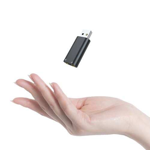ππ©π π«ππππ USB to 3.5mm Jack Audio Adapter,USB to Headphone Adapter | USB A to Aux Adapter External Stereo Sound Card,for Headphone/Mac/Linux/Laptop/Desktops/Docking Station