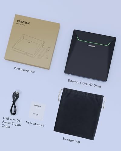 New External CD DVD Drive, Cool DVD Burner USB 3.0 with Ethernet Adapter, 3 USB and 2 TF/SD Card Ports, CD DVD Player Reader Writer Optical Disc Drive for Laptop MacBook PC Windows Linux Mac OS - size: 5.8" x 6.1" x 0.7"
