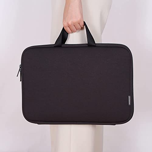 Laptop Sleeve 15.6 Inch, Protective Laptop Case with Handle & Inner Pocket, Lightweight Bag, Notebook Computer Carrying Cover (Black)