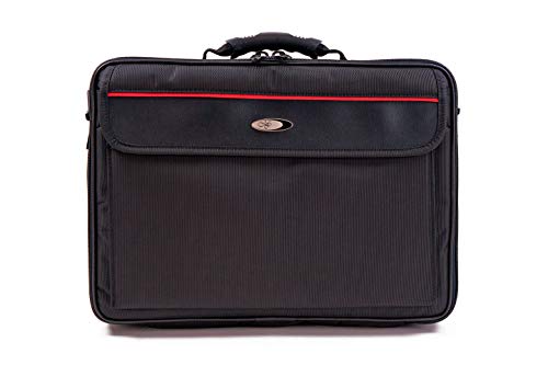 MCY LT15 Rugged 15-inch Laptop Messenger Suitcase Bag with ABS Hard Shell Frames - Black - size: 15-inch