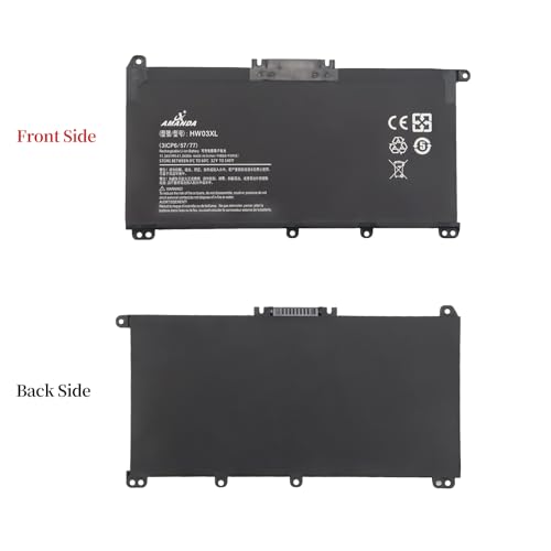 HW03XL Laptop Battery for HP Pavilion 15-EG 15-EG0010NR,15-EH0014na,15-EH1070WM 17-CP0XXX 17-CN0010nr, 17-CN0XX 17-CN0010nr, 17-CN0XX 240 245 250 255 G9 470 255 G8, 11.34V 41.04Wh - size: 9.44*5.23*1.26inch HW03XL