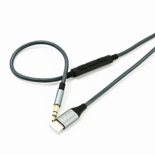 NewFantasia USB C to 3.5mm Audio Cable Compatible with Skullcandy Hesh Crusher Headphone, Remote Volume Mic Compatible with iPhone 17/ Air /16/15/iPad