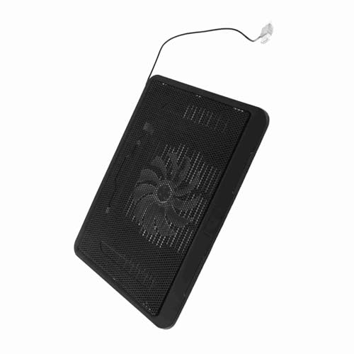 Drfeify Laptop Cooling Pad, Ergonomic Stand, Super Quiet Fans, USB Hub Design for Gaming 14 Inch or Less, Lightweight, Metal Mesh, Black (Black) - color: Black