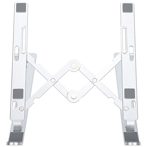 Laptop Stand Foldable Aluminum Alloy Lightweight Portable Adjustable Height Angle for 15.6 Inch Laptop Notebook Computer Stand with Anti Skid Silicone Pads