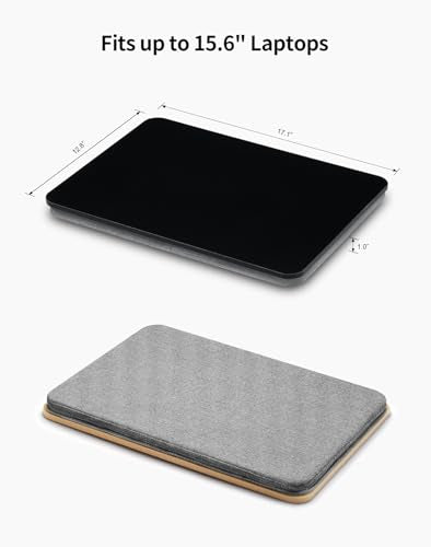 ZEAPTAC Portable Lap Laptop Desk with Pillow Cushion, Fits up to 15.6 inch Laptop, Lap Stand for Bed & Couch & Carpet, Book Tablet/Drawing Board/Computer Laptop Stand - Black - color: Black