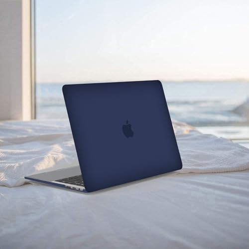 Anban Compatible with MacBook Pro 13 inch Case M2 M1 2025 2024 2023-2016 | A2338 A2251 A2289 A2159 A1989 A1708 A1706, Matte Plastic Laptop Hard Shell Case &Keyboard Cover & Screen Protector, Navy Blue - color: Navy Blue