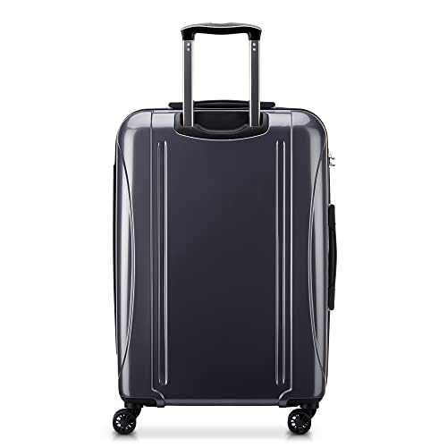 DELSEY PARIS Helium Aero Hardside Expandable Luggage with Spinner Wheels, Titanium, Checked-Medium 24 Inch - color: Titanium, size: Checked-Medium 24 Inch