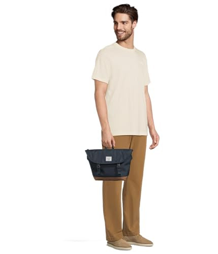 Herschel Supply Co. Cove Messenger - color: Navy/Saddle Brown, size: Medium