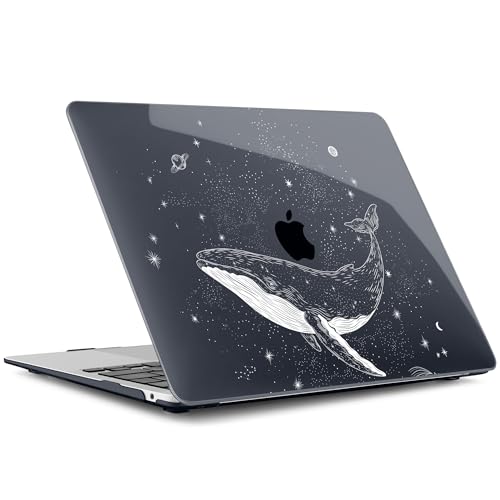 Batianda LumiArt Case for MacBook Air 13" M1 Chip, Cosmic Whale | Fits Model A2337/A2179/A1932, 2018-2020; 1.2mm Slim Lightweight Hard Shell Cover, Scratch Resistant,4-in-1 Accessories Bundle - color: Cosmic Whale