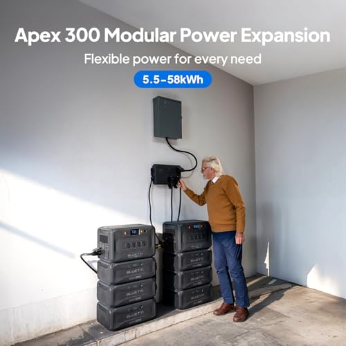 BLUETTI B300K, 2764.8Wh LiFePO4 Battery Pack for Power Station Apex 300 | LiFePO4 Extra Battery Backup Solar Generator for Home, Emergency, Road Trip - style: BLUETTI B300K for Apex 300