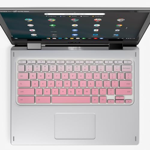 Keyboard Cover for Acer Chromebook Spin 11 311 C733 CP311 511 512/Chromebook 11 CB3-131 CB3-132 CB5-132T/Chromebook Spin CP713 CB5-312T/Acer Chromebook 14 15 inch -Gradual Pink - color: Gradual Pink