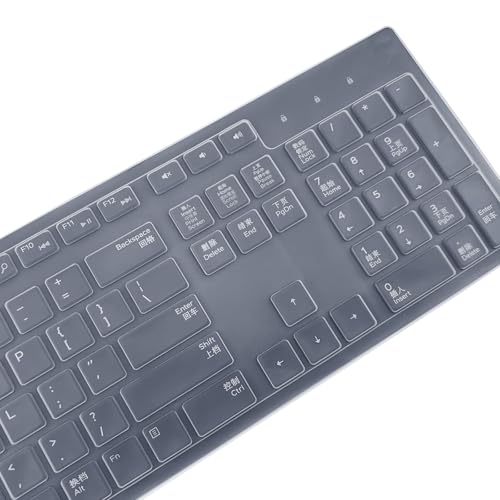 Keyboard Cover for Dell KM636 KB216 KB216t/d/p Keyboard, Dell Optiplex 3050 3240 5250 5460 7450 7050, Inspiron Desktop 3475 3477 3670 5400 5490 7700 7790, Transparent - color: Transparent