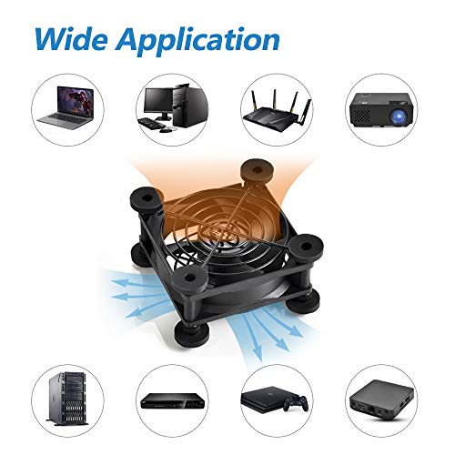 Quiet 80mm USB Fan, 5V USB Portable Cooling Fan for Flat Panel Xbox DVR PlayStation Router TV Receiver Computer Cabinet Cooler - size: Usb 80mm Fan