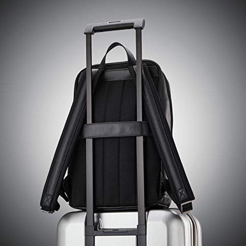Samsonite Classic Leather Slim Backpack - color: Black