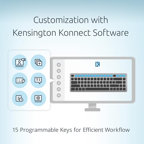 Kensington KB435 Wireless Compact Keyboard, Bluetooth & 2.4GHz Connection, Quiet Scissor-Switch Keys, Programmable, Copilot Hotkey, Compatible with Windows, Black (K75409NA) - size: Compact Size, style: Wireless