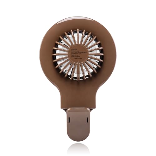 Fangirl by Remi: 2-in-1 Clip on Phone Fan and Selfie Ring Light (Brown) - color: Brown