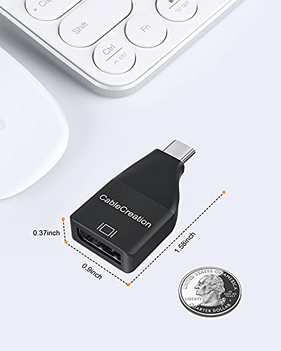 CableCreation USB C to DisplayPort Adapter 4K@60Hz, Type-C to DisplayPort (Female) Converter Compatible with MacBook Pro/Air, iPad Pro, Steam Deck, Surface, iPhone 15/16, Galaxy (DP Alt Mode Required)