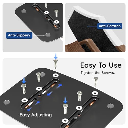 AFOOYO Vertical Dual Laptop Stand - Snow Peak-Shaped Walnut Adjustable Laptop Holder,2 Slots Desktop Dock Compatible with All MacBook, Surface,Chromebook,Dell & More(Walnut) - color: Walnut, size: Dual