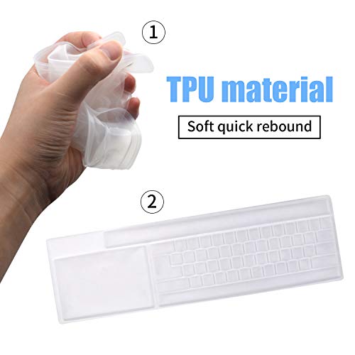 BronaGrand 2 Pack Clear Desktop Computer Keyboard Protection Skin Protector Cover for PC 104/107 Keys Standard Keyboard