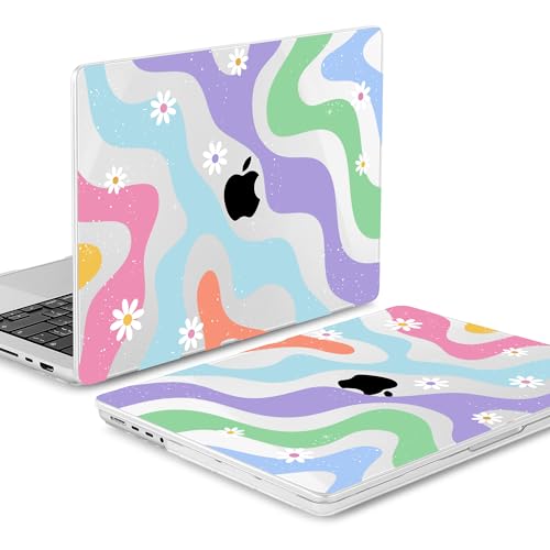 Mektron Case for M5 MacBook Pro 14 inch 2026 Model A3427 A3426 Fit 2025-2021 Model A3434 A3112 M4 A3112 A3401 A3185 M3 A2918 A2992 M2 A2779 M1 A2442 Cover, Colorful Wave - color: Colorful Wave