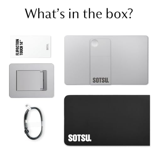 SOTSU FlipAction Touch 14" Portable Monitor | FHD IPS 10-Point Touchscreen | 400 Nits | 100% sRGB | Rotatable | Robust & Lightweight | Tempered Glass | USB-C & Mini HDMI | for Windows, Android & DeX - color: Metallic Gray Touch