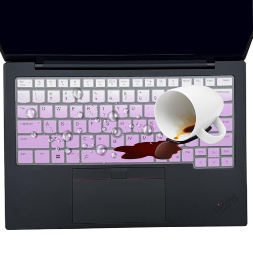Keyboard Cover for Lenovo Thinkpad L14 Gen 5 /Thinkpad P14s Gen 5 / Thinkpad T14 Gen 5 /Thinkpad T14s Gen 6 14 Inch Laptop, US English Layout Keyboard Cover Skin Protector-OmbrePurlple - color: OmbrePurlple