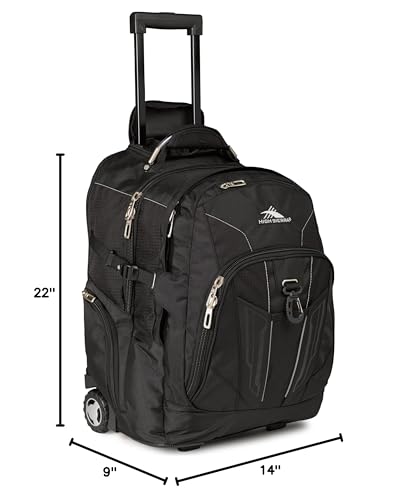 High Sierra XBT - Business Rolling Backpack, Black, One Size - color: Black