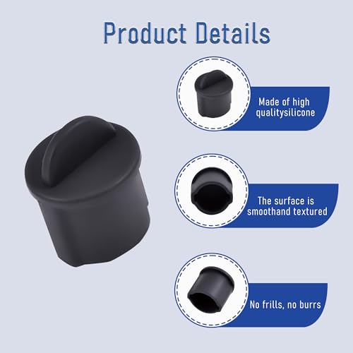 10 PCS BNC-A Port Anti-dust Plugs, Silicone Covers Caps Stoppers, Port Protector for Laptop, Phone, ID; 0.37" - size: BNC-A/Black/10 PCS