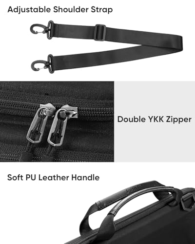 Fintie Shockproof Sleeve Case for MacBook Neo (A3404, 2026), Black | Protective Carrying Cover with Handle, Detachable Shoulder Strap, Accessory Pocket, ID Slot, Water-Resistant Bag