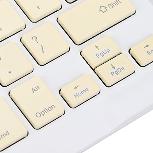 Wireless Keyboard, UltraSlim Silent Scissor Switch Portable 10inch Widened Keys for Travel Business Yellow ABS Aluminum Alloy