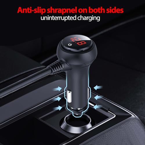 Cigarette Lighter Splitter 216W 4 Socket USB C Car Adapter for Truck SUV | 216W PD30W/QC3.0 USB-C fast charge. 4 sockets. 12V/24V heavy-duty. Switches, dust cover & waterproof for trucks/cars.