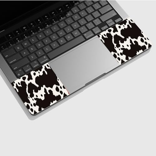 Universal Laptop Skin Sticker with 2 Wrist Pad Skins, Waterproof Scratch Resistant Vinyl Laptop Cover Decal, Cut to Fit for 11–15.6 Inch MacBook HP Dell Lenovo, Cow Print - color: Cow Print