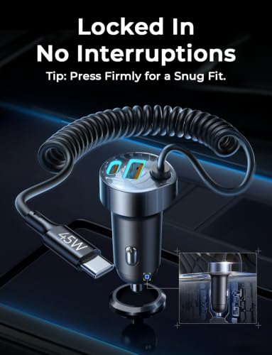 LISEN 90W for iPhone 17 16 15 Pro Max Car Charger USB C Fast Charge,Super Fast for iPhone 17 16 Car Charger USB C Adapter for iPhone 17e 16 15 Pro Max Plus Air,Samsung Galaxy S26 Ultra, Android - color: Black-60inch
