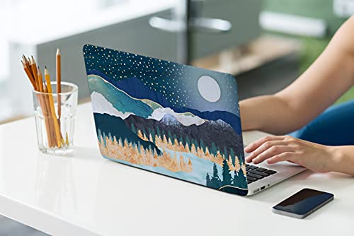 LanBaiLan Laptop Plastic Hard Shell Protective Case, Compatible for New MacBook Air 13 inch 2020 2019 2018 Release A2337 M1 A2179 A1932 Retina Display with Touch ID & Keyboard Cover, Art Scenery - color: Art scenery