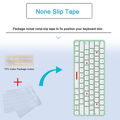 Keyboard Cover Skin for 2023 2021 Apple iMac 24 Inch Magic Keyboard M3 Chip/M1 Chip with Touch ID, Ultra Thin Keyboard Skin for 2024 2023 2022 2021 iMac 24 Model A2449 A2550 Protective Accessories-TPU - color: TPU