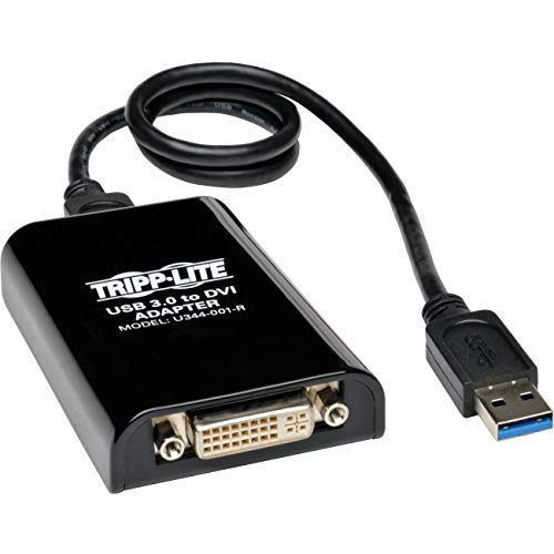 Tripp Lite USB 3.0 SuperSpeed to VGA-DVI Adapter 512MB SDRAM - 2048x1152,1080P(U344-001-R) - style: VGA or DVI
