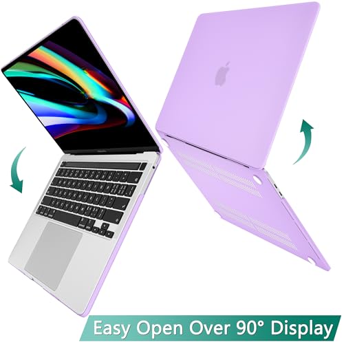May Chen Compatible with MacBook Pro 13 inch Case 2022 2021 2020 Release Model A2338 M2 M1 A2251 A2289, Plastic Hard Shell Case with Keyboard Cover for MacBook Pro 13 Touch Bar Fits Touch ID, Purple - color: Purple