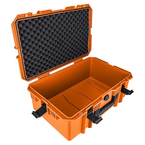 Eylar 21.6" Intact Series Carry-On Hard Camera Case, Lightweight and Durable Stacker Design with Foam (Orange) - color: Orange