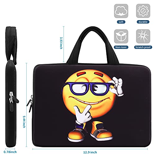 iColor 11 11.6 12 12.1 12.5 inch Laptop Carrying Bag Chromebook Case Notebook Ultrabook Bag Tablet Cover Neoprene Sleeve for Apple MacBook Air Samsung Google Acer HP DELL Lenovo Asus Yellow Boy - color: Yellow Boy